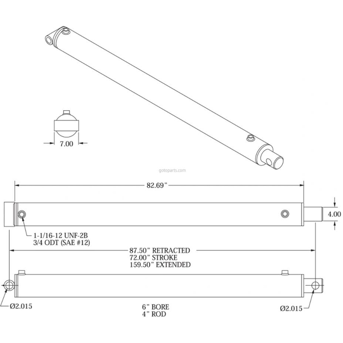 6-Zoll-Hydraulikzylinder