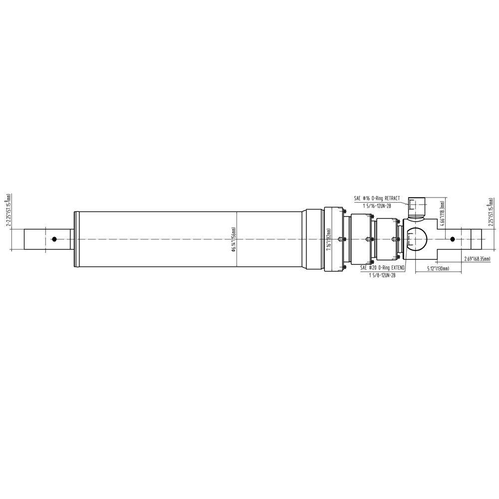 Doppeltwirkender Hydraulikzylinder für Müllverdichter