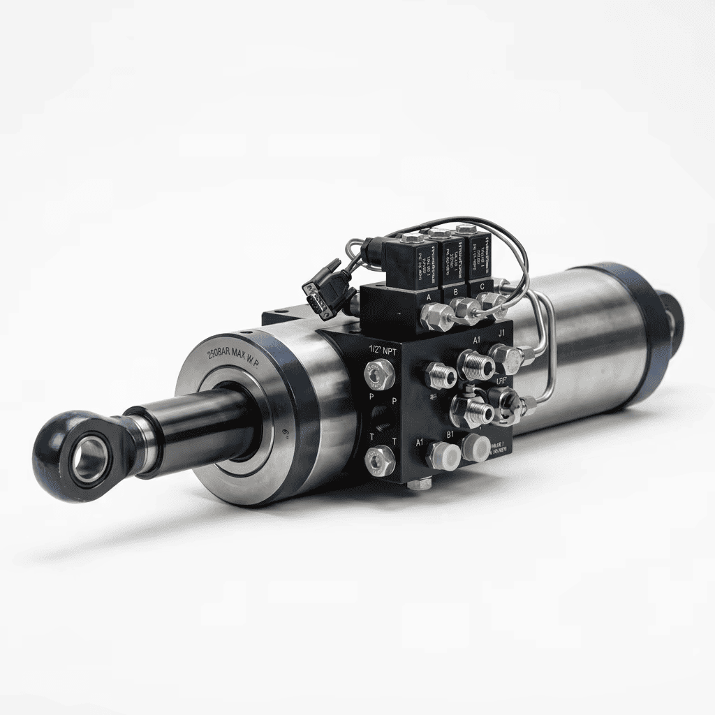 Integrierte Hydraulikzylinder mit Ausgleichsventil