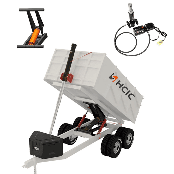 Großer Tonnen-HSG-Hochdruck-Hydraulikölzylinder für Kippanhänger